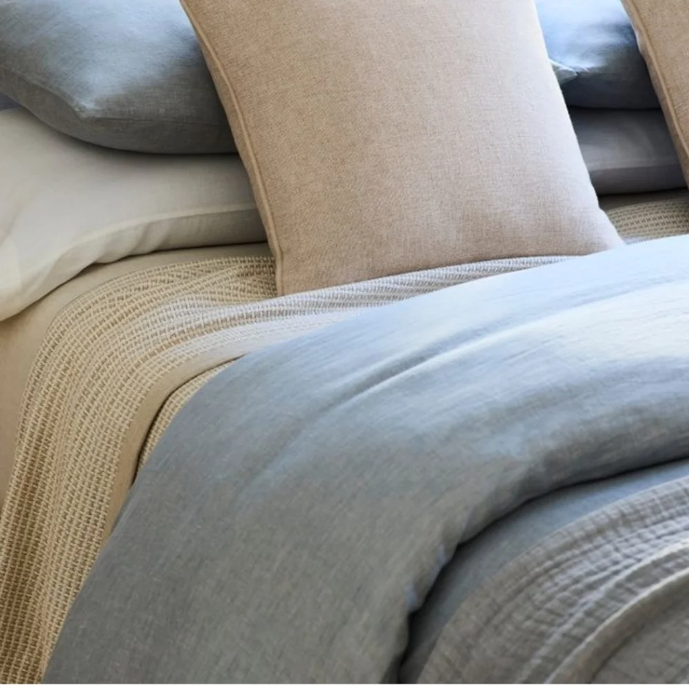 ❤️BUY 2 GET 1 FREE  West Elm European Flax Linen Duvet Cover, King/Cal.King